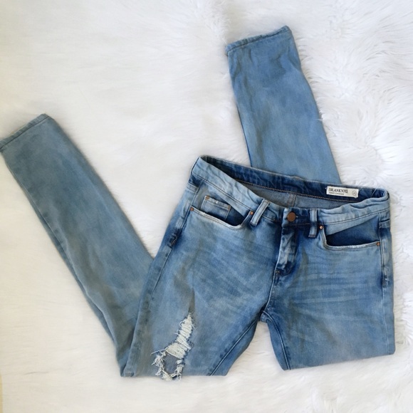 Blank NYC Denim - Blank NYC Light Wash Distressed Skinny Jeans